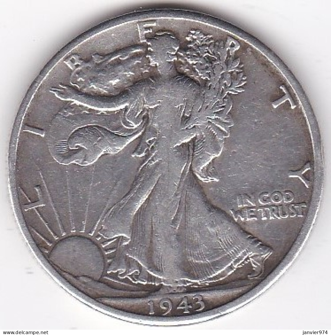 Etats-Unis. Half Dollar 1943 S San Francisco. Walking Liberty. En Argent - 1916-1947: Liberty Walking (Libertà Che Cammina)