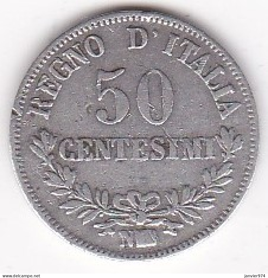 Italie, 50 Centesimi 1863 N Naples , Vittorio Emanuel II , En Argent, - 1861-1878 : Victor Emmanuel II