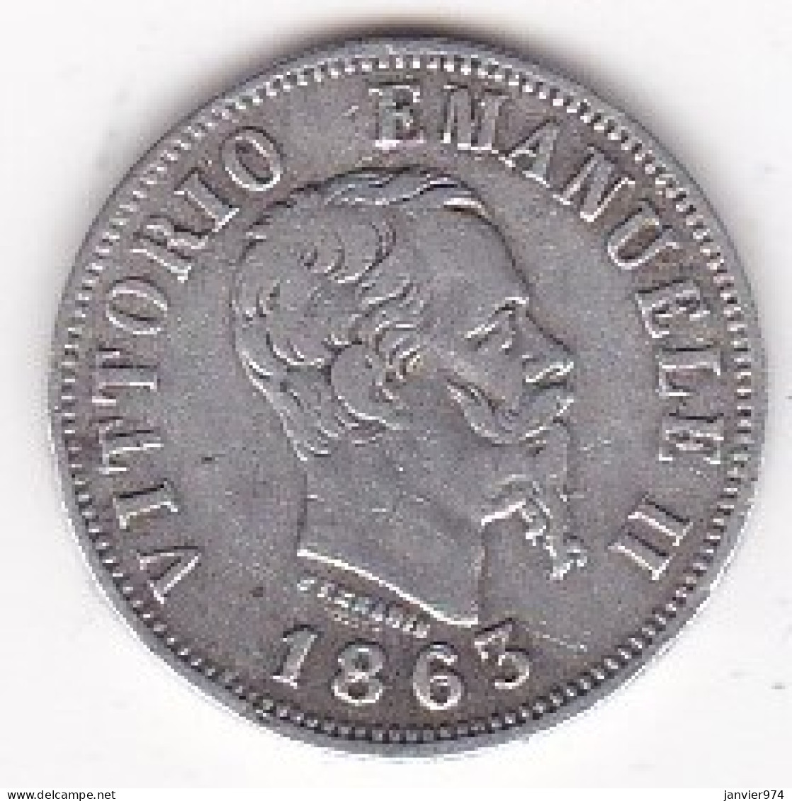 Italie, 50 Centesimi 1863 N Naples , Vittorio Emanuel II , En Argent, - 1861-1878 : Víctor Emmanuel II