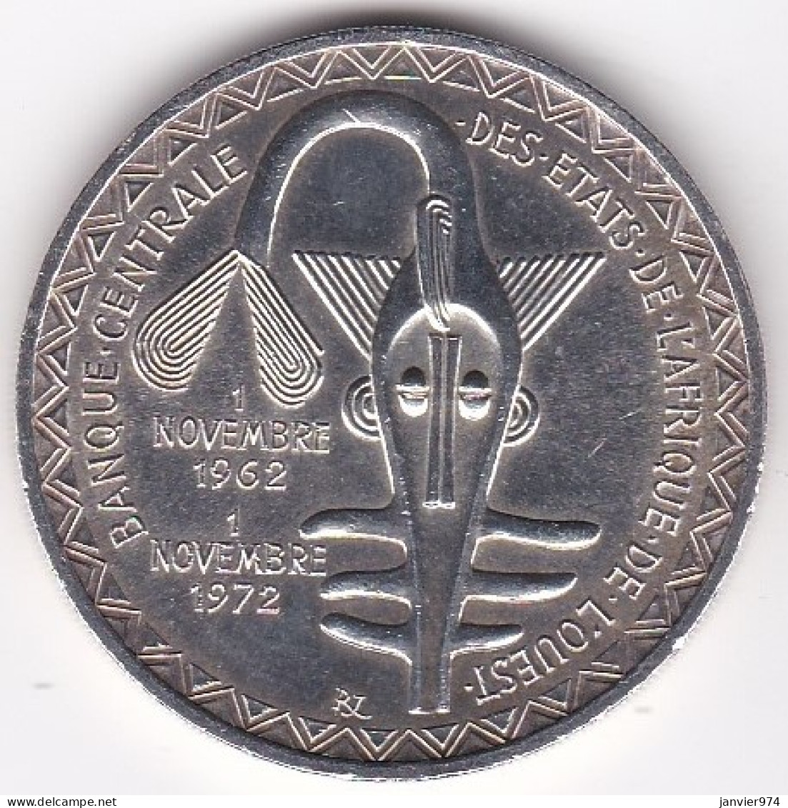 Banque Centrale Des Etats De L'Afrique De L'Ouest. 500 Francs 1972.  En Argent. KM# 7 - Autres – Afrique