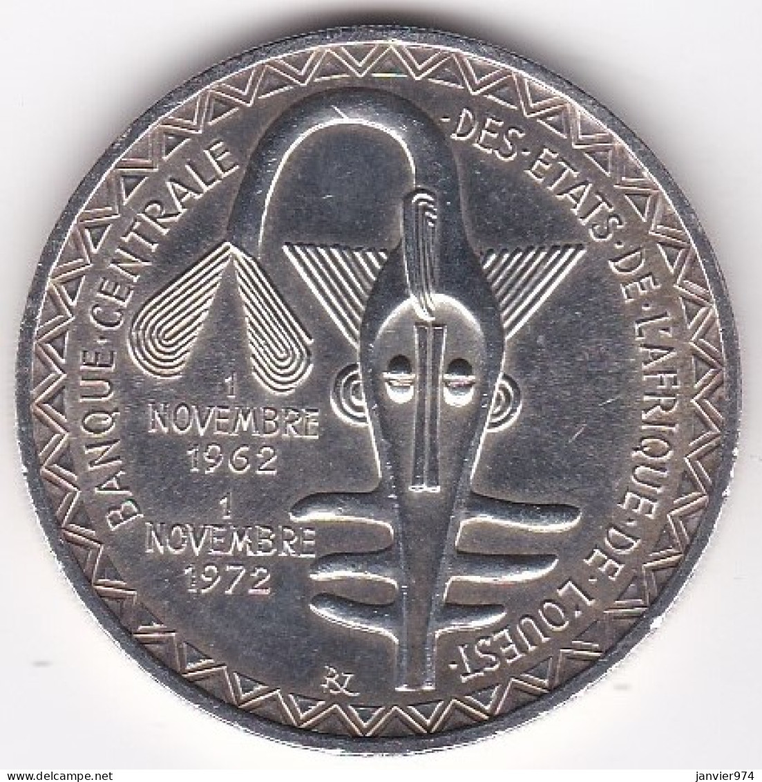 Banque Centrale Des Etats De L'Afrique De L'Ouest. 500 Francs 1972.  En Argent. KM# 7 - Other - Africa