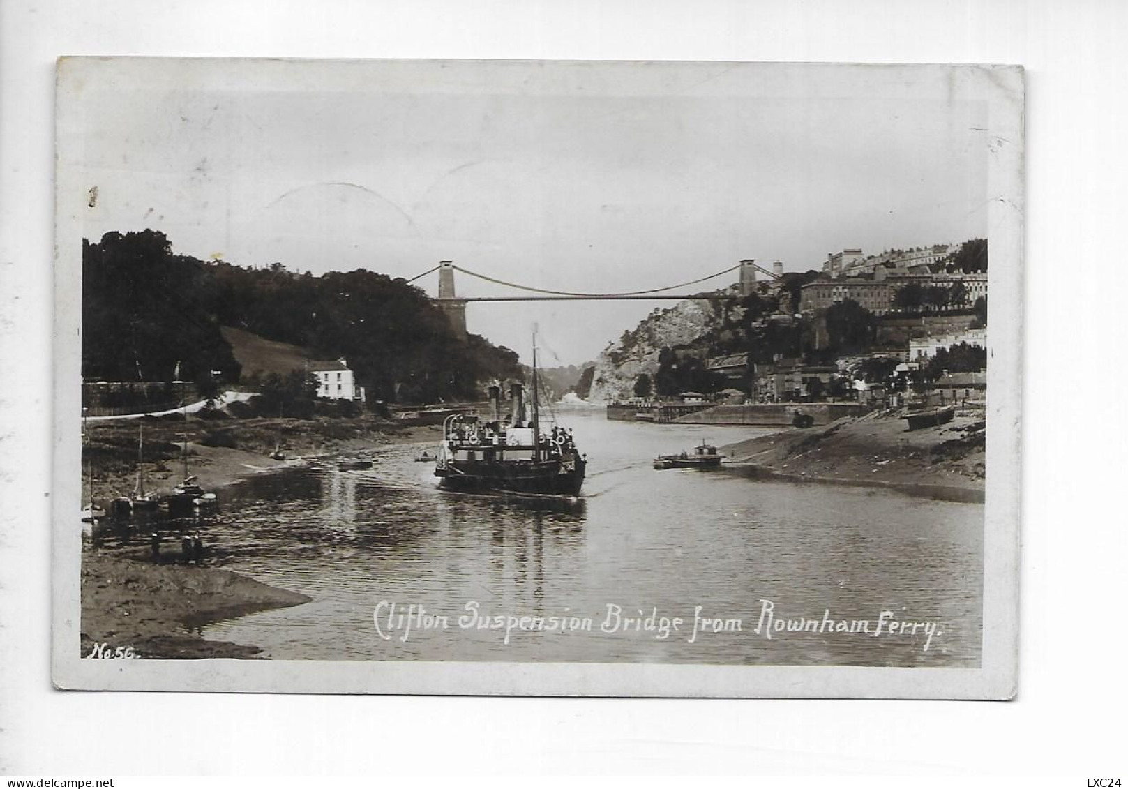 CLIFTON SUSPENSION BRIDGE FROM ROWNHAM FERRY. - Bristol