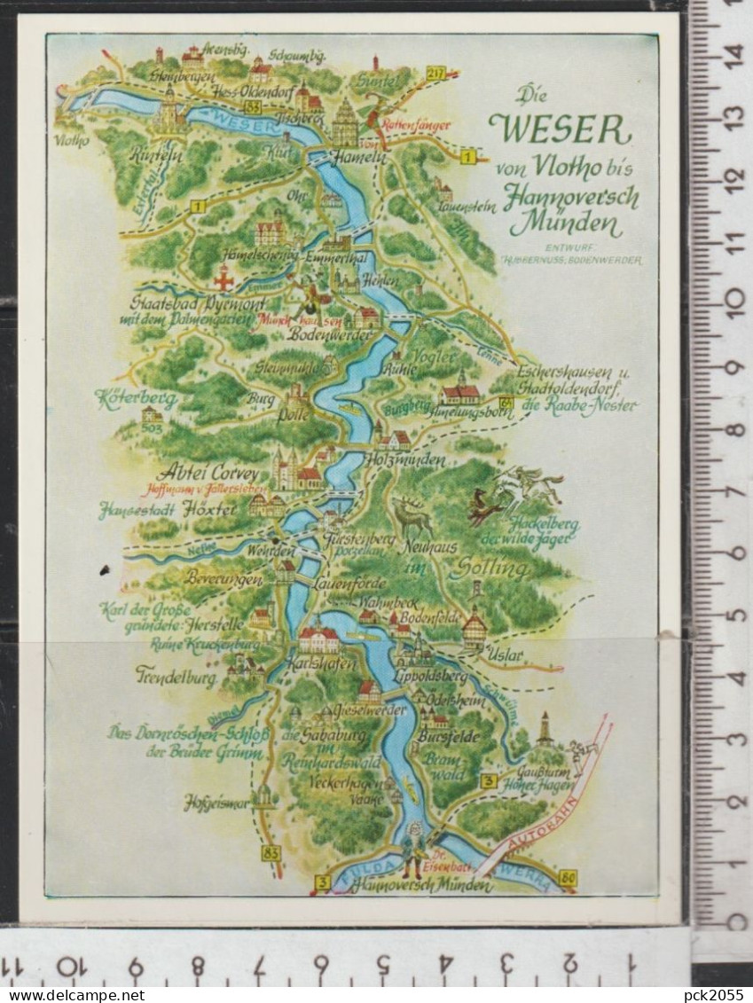 Die Weser Von VLOTHO Bis Hannoversch Münden ,nicht Gelaufen   ( AK 4469) Günstige Versandkosten - Vlotho