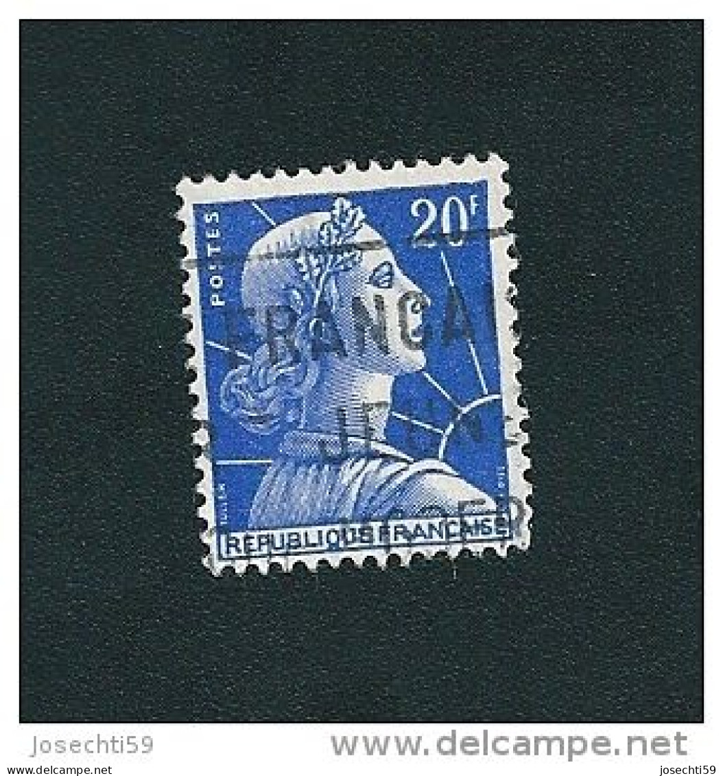 N° 1011B  Marianne De Muller, 20 F Outremer Timbre  France  1955 - 1955-1961 Marianne Van Muller