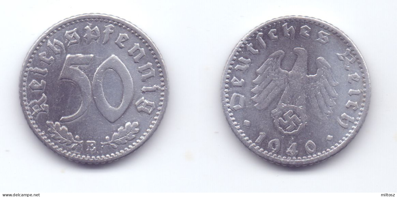 Germany 50 Reichspfennig 1940 E WWII Issue - 50 Reichspfennig