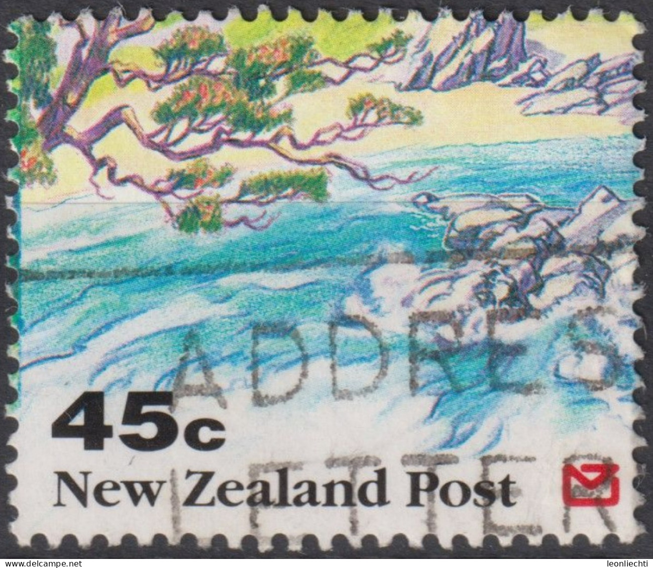 1992 Neuseeland ° Mi:NZ 1249A, Sn:NZ 1121, Yt:NZ 1193, Tree & Beach, Scenery 1992 - Landscapes - Used Stamps