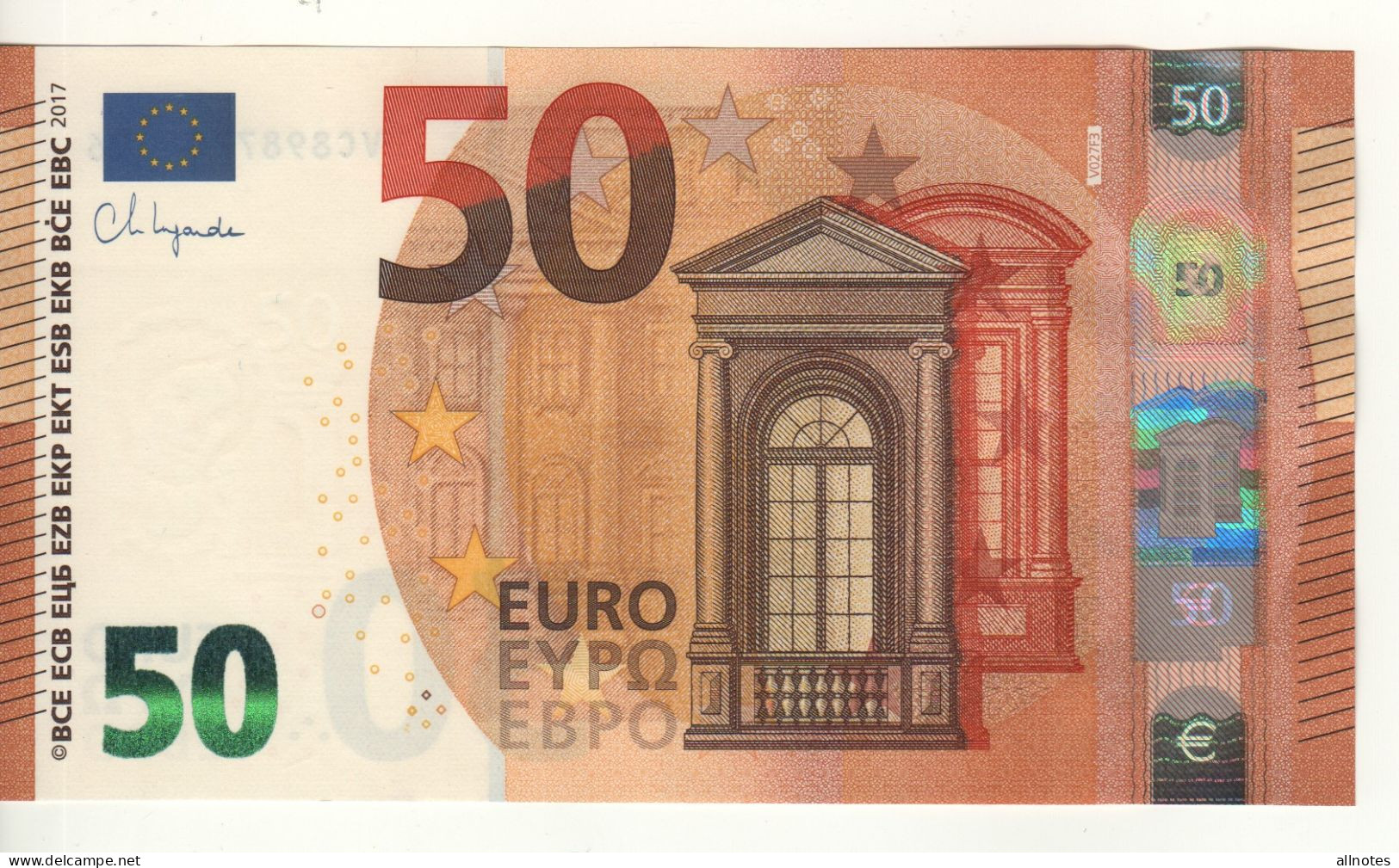 50 EURO  "Spain"   Ch.Lagarde   V 027 F3   VC8987204178  /  FDS - UNC - 50 Euro