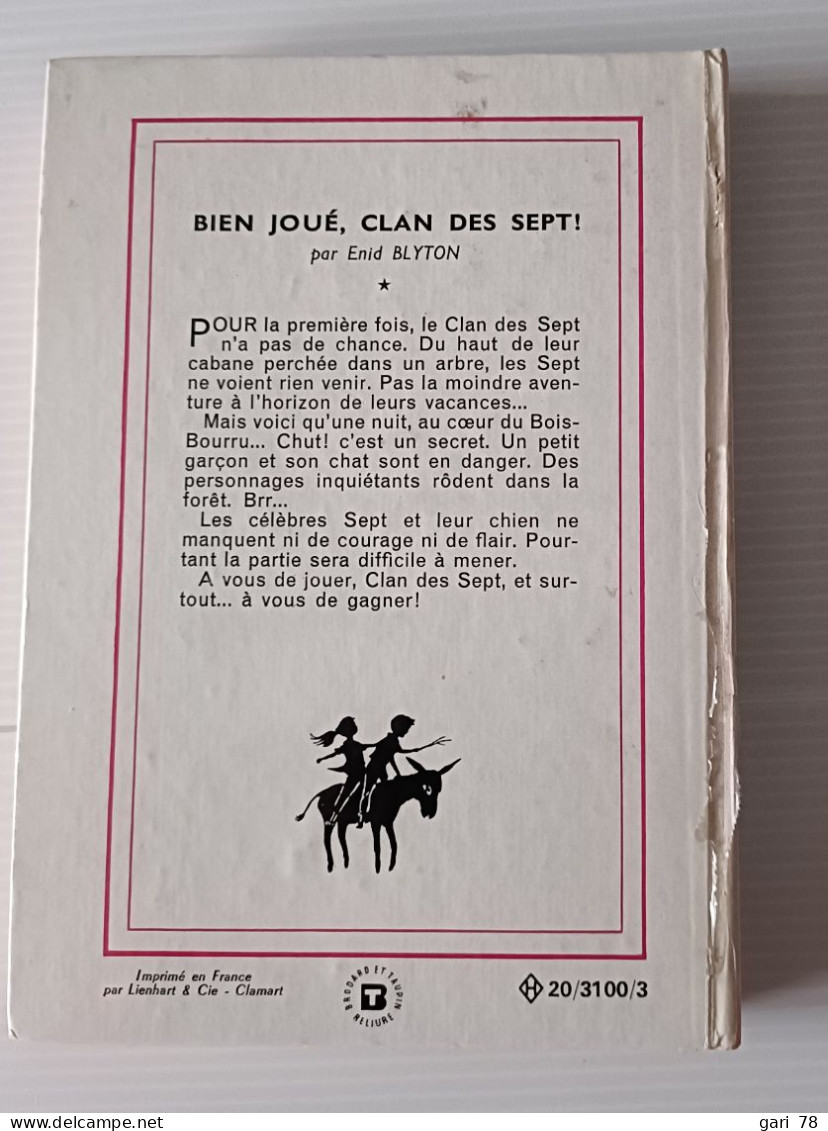 Enid BLYTON : Bien Joué Clan Des Sept - Bibliothèque Rose N° 290 - Bibliotheque Rose