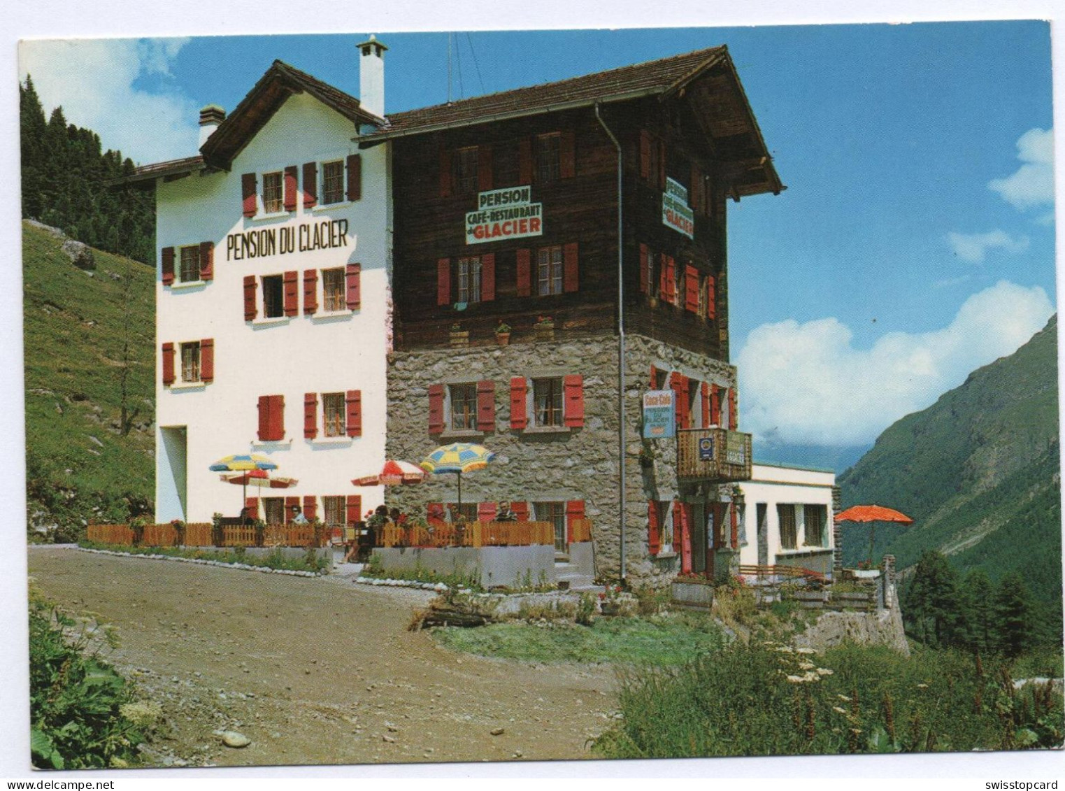 AROLLA Hotel Du Glacier Propr. J. Anzévui Werbung Coca-Cola - Evolène