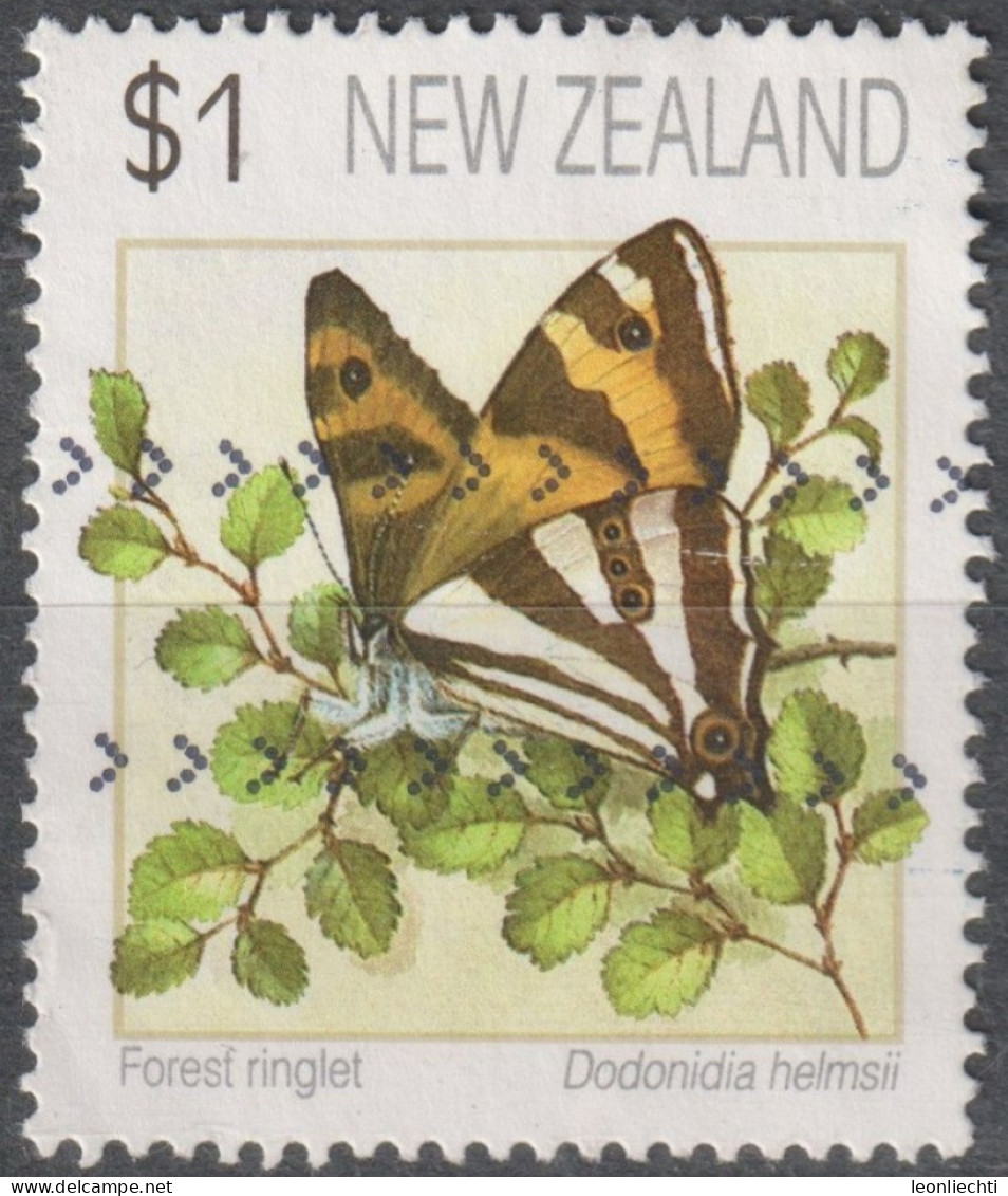 1991 Neuseeland ° Mi:NZ 1208IA, Sn:NZ 1075, Yt:NZ 1152, Forest Ringlet (Dodonidia Helmsii), Definitives – Butterflies - Oblitérés