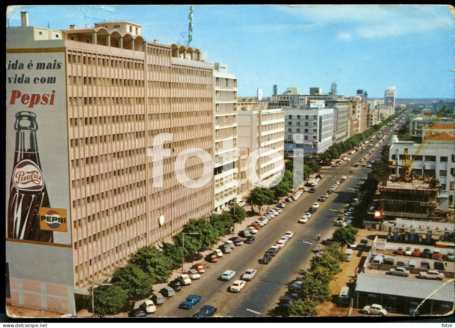 OLD POSTCARD LOURENÇO MARQUES CIDADE PEPSI COLA ADVERT MOÇAMBIQUE AFRICA AFRIQUE - Mosambik