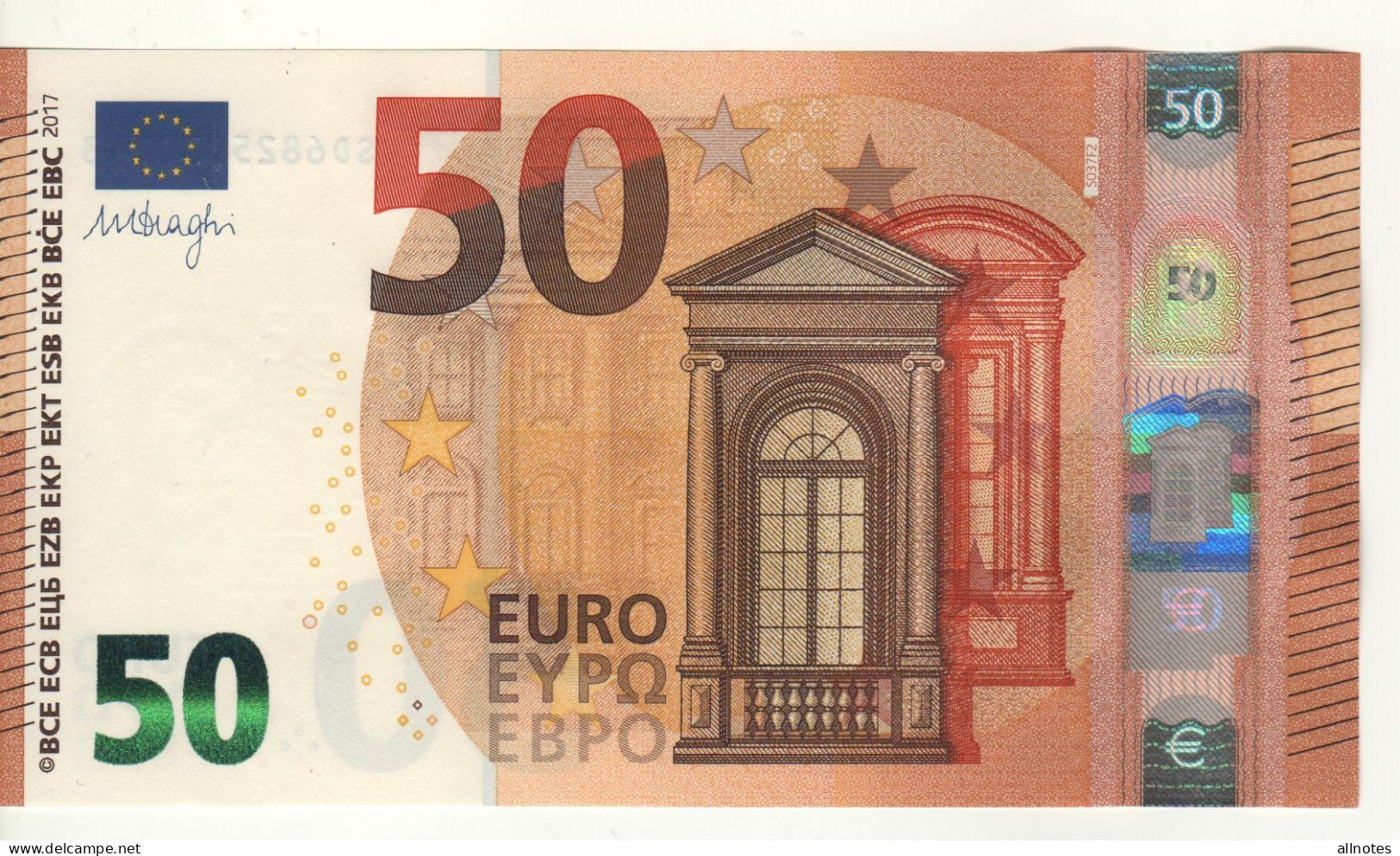 50 EURO  'Italy'  DRAGHI  S 037 F2   SD6825930761 /   FDS - UNC - 50 Euro