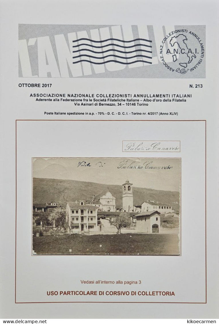 L'ANNULLO N. 231 Annullamenti Italiani ANCAI Ottobre 2017 - Italien (àpd. 1941)