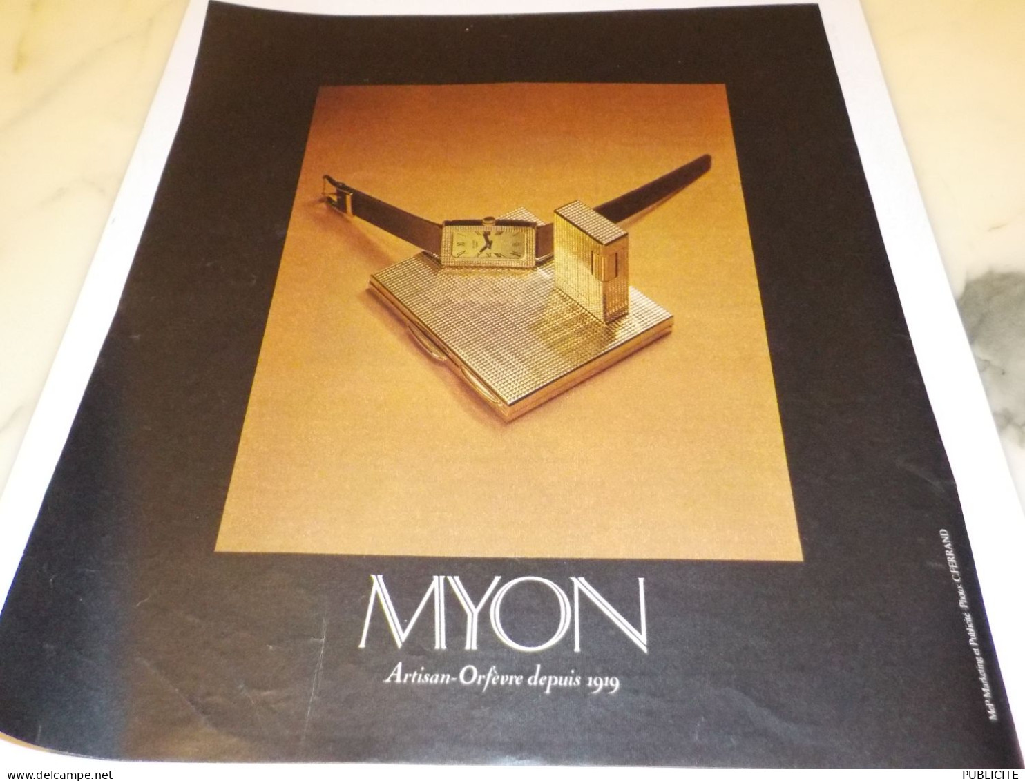 ANCIENNE PUBLICITE    BRIQUET ELECTRONIQUE  MYON  1973 - Sonstige & Ohne Zuordnung