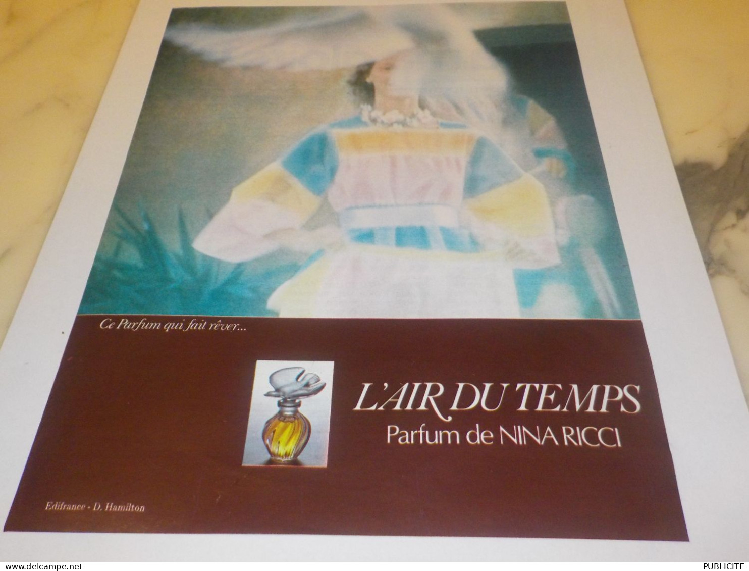 ANCIENNE PUBLICITE PARFUM  L AIR DU TEMPS DE NINA RICCI  1973 - Other & Unclassified