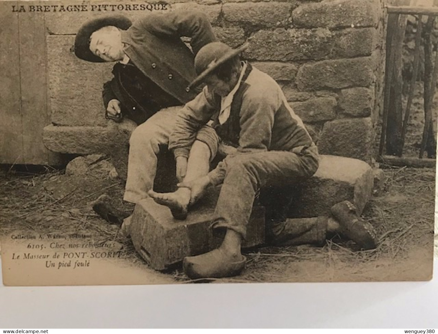 56 PONT-SCORFF LORIENT  Chez Nos Rebouteux  Le Masseur De PONT-SCORFF  Un Pied Foulé  SUP PLAN 1927  RARETE - Pont Scorff