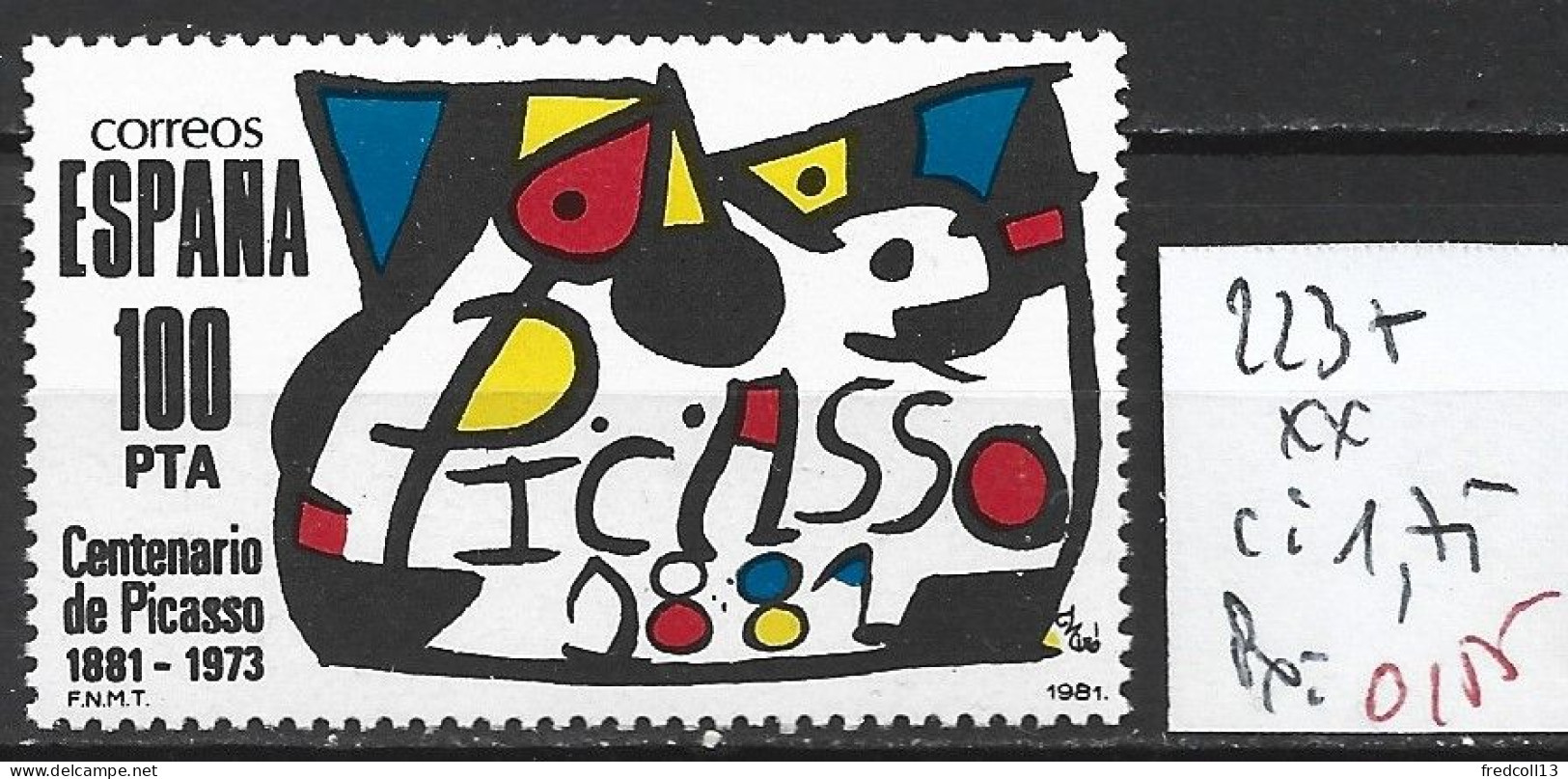 ESPAGNE 2237 ** Côte 1.75 € - Picasso