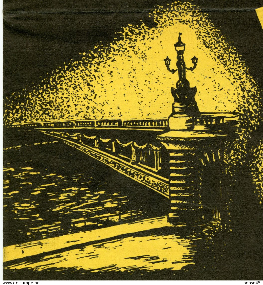 Partition Musique.Nuit De Paris.Tour Eiffel.Sacré-Coeur.La Seine Arc Triomphe Place De L'étoile Amoureux.1956. - Sonstige & Ohne Zuordnung