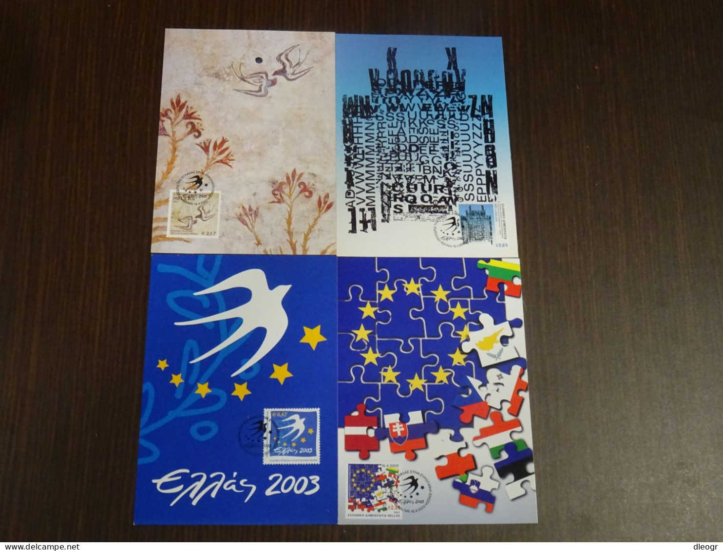 Greece 2003 Greek Presidency Of The European Union Maximum Card Set VF - Tarjetas – Máximo