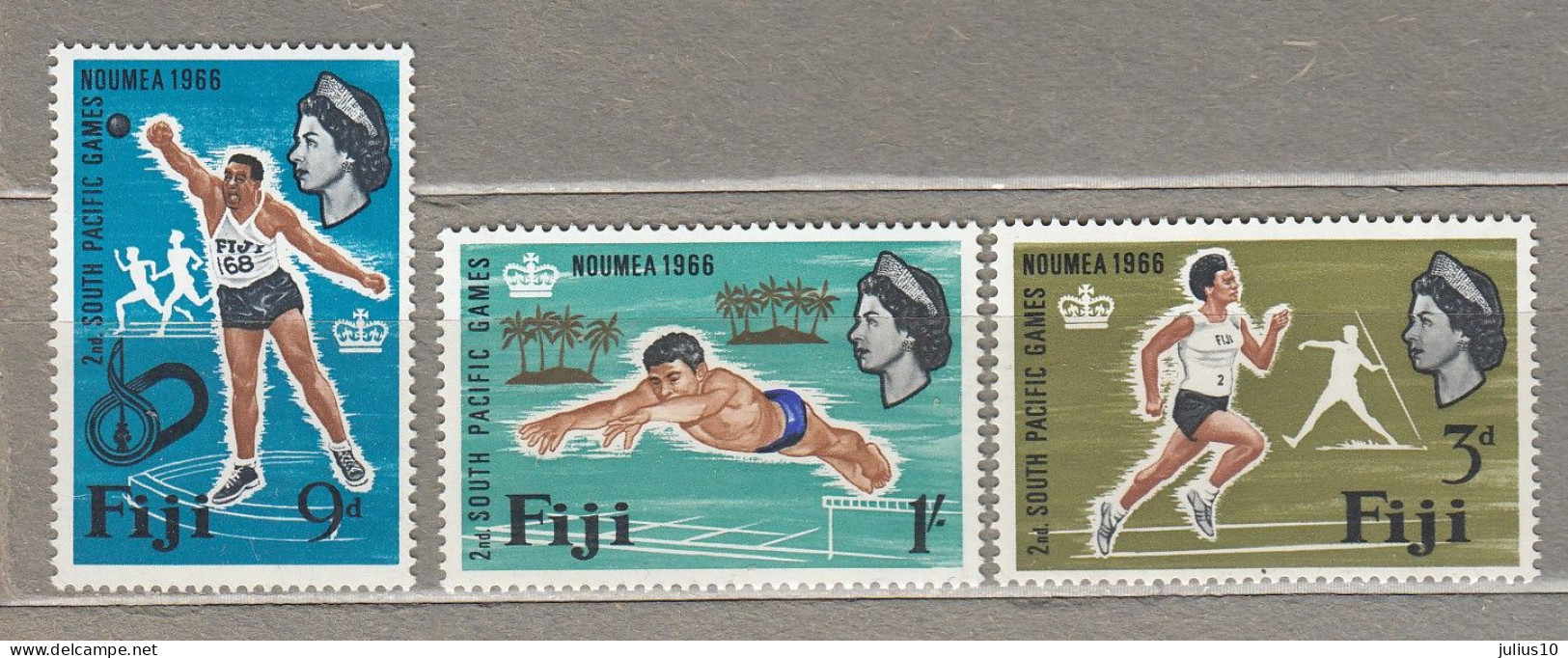 FIJI 1966 Pacific Games MNH(**) Mi 198-200  #34294 - Fiji (...-1970)