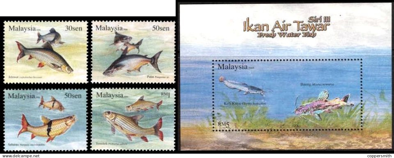 (048-49) Malaysia / Malaisie  Fauna / Animals / Fish / Poissons / Fische / Hologram ** / Mnh  Michel 1389-89 + BL 109 - Malaysia (1964-...)