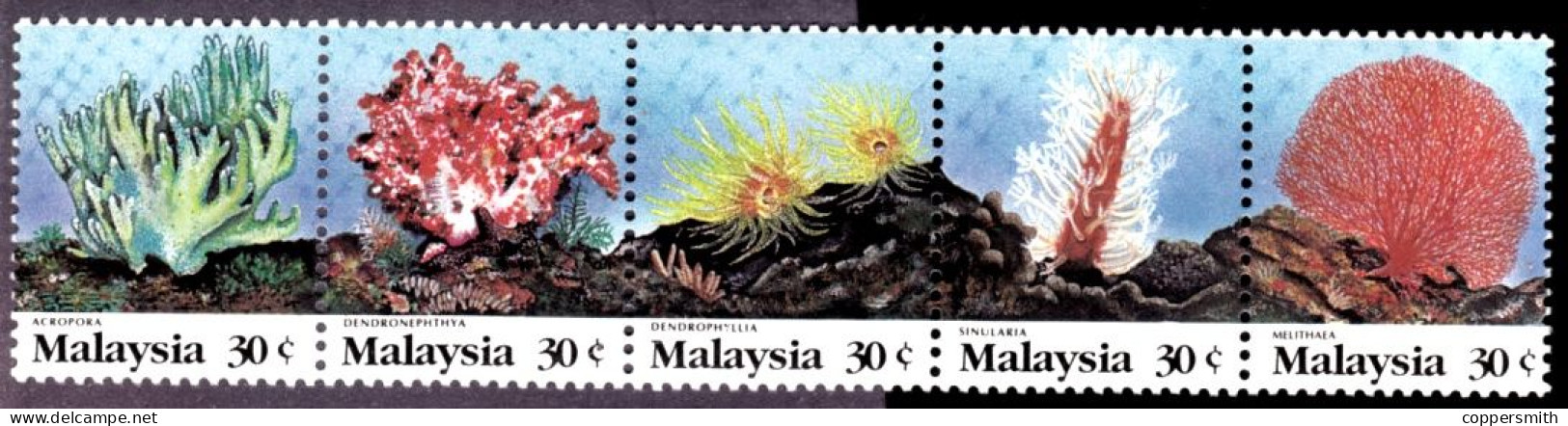(128) Malaysia / Malaisie  Fauna / Animals / Corals / Coraux / Korallen ** / Mnh  Michel 475-479 - Malaysia (1964-...)