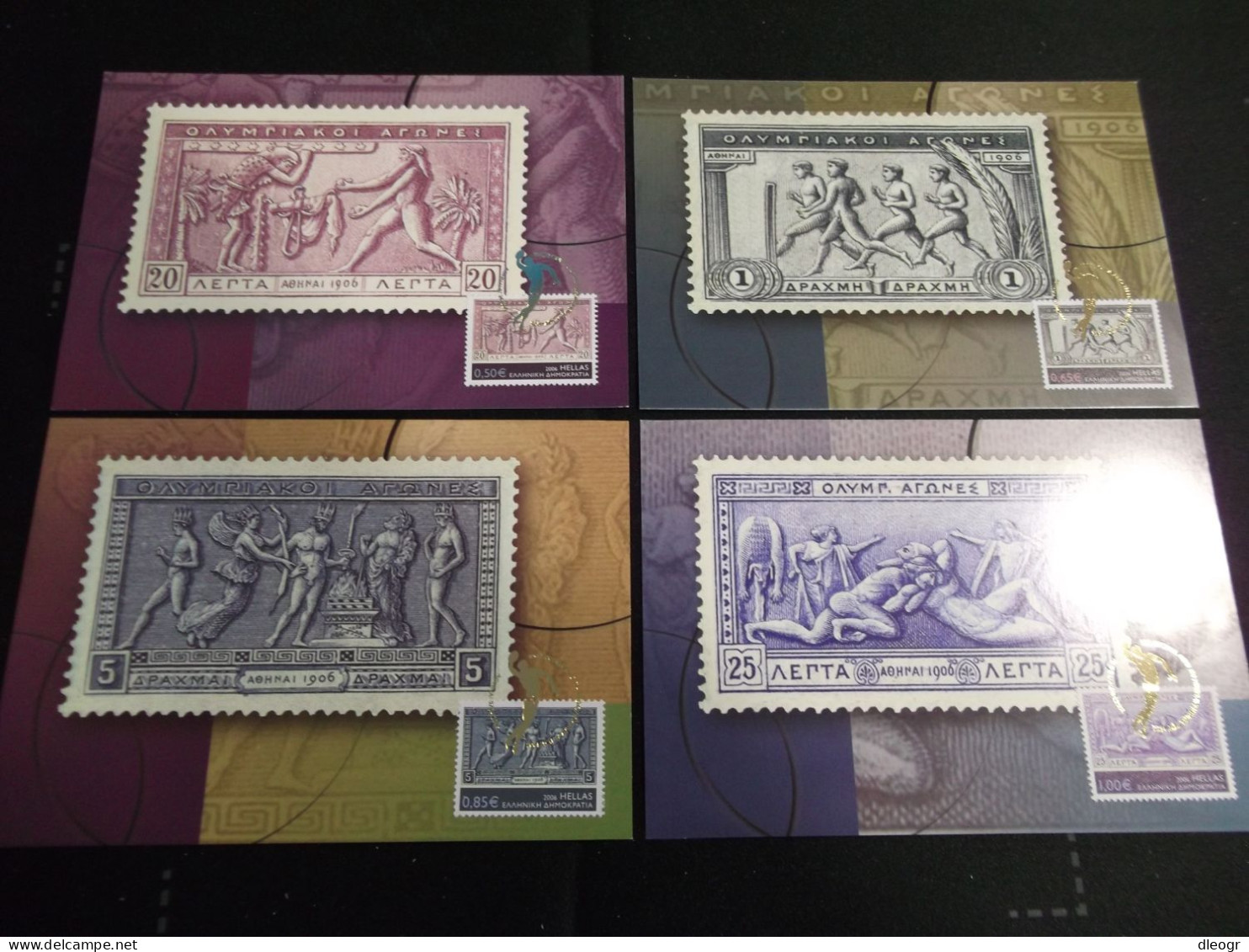 Greece 2006 100 Years Since The 1906 Olympic Games Maximum Card Set VF - Tarjetas – Máximo