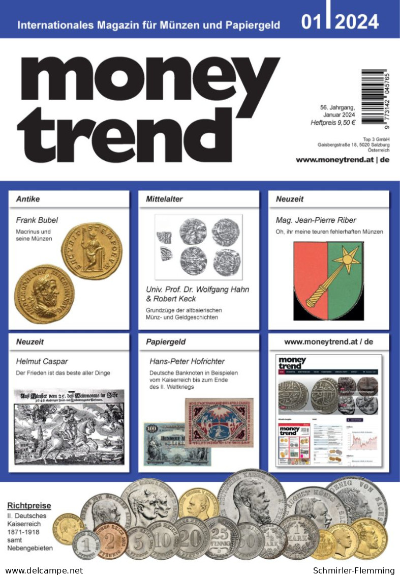 Money Trend 01/2024 Die Deutschen Münzen Ab 1871 Als Bewertungskatalog, 140 Seiten - Livres & Logiciels