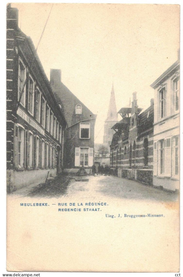 Meulebeke   Rue De La Régence   Regencie Straat   Uitg J Bruggeman-Minnaert - Meulebeke