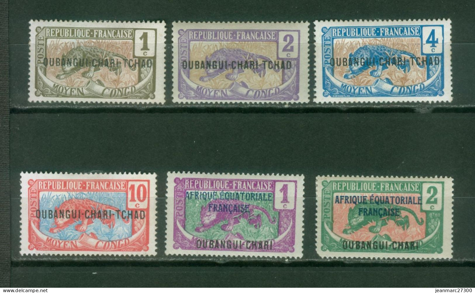 FC OUB02  Oubangui  YT N° 1 2 3 5 43 44 Neufs * - Unused Stamps