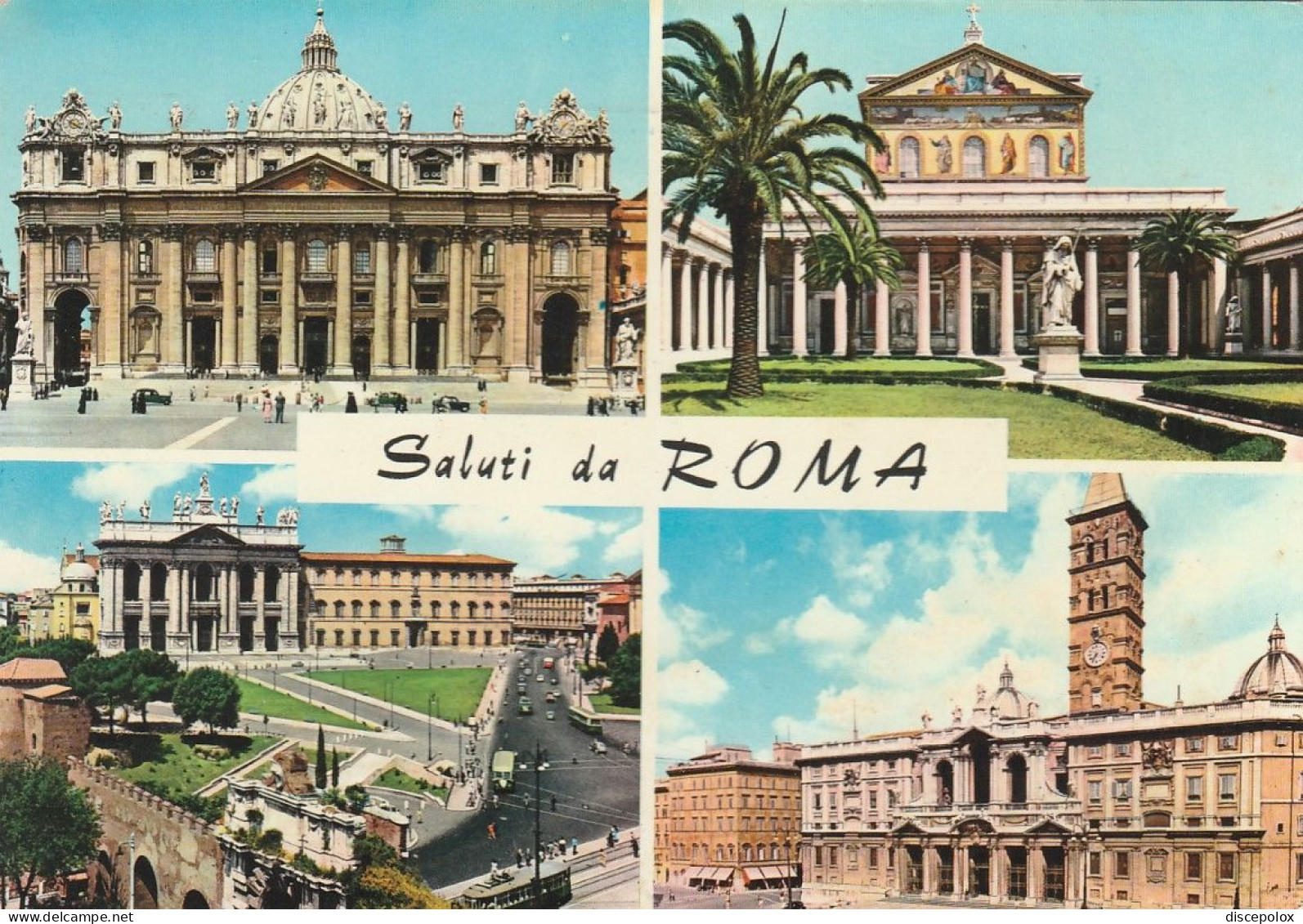 U4951 Saluti Da Roma - Panorama Vedute Multipla / Viaggiata 1959 - Mehransichten, Panoramakarten