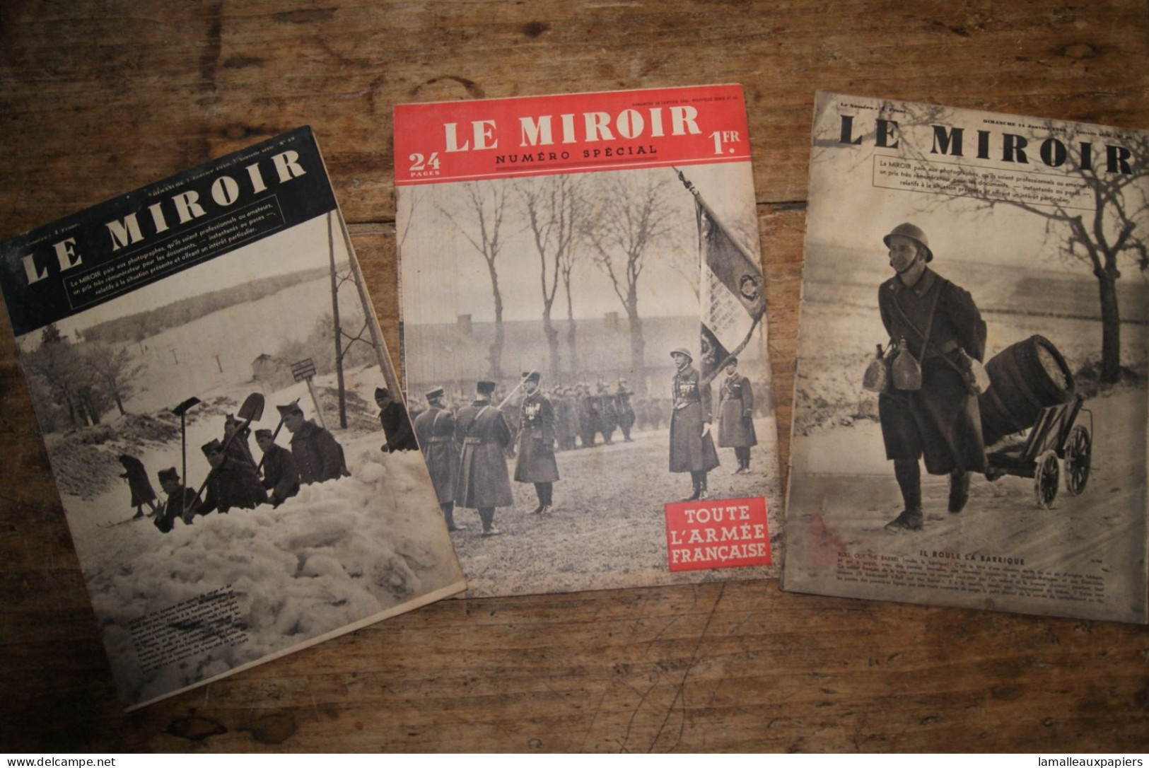 Lot 3 Journaux LE MIROIR 1939 Et 1940 - French