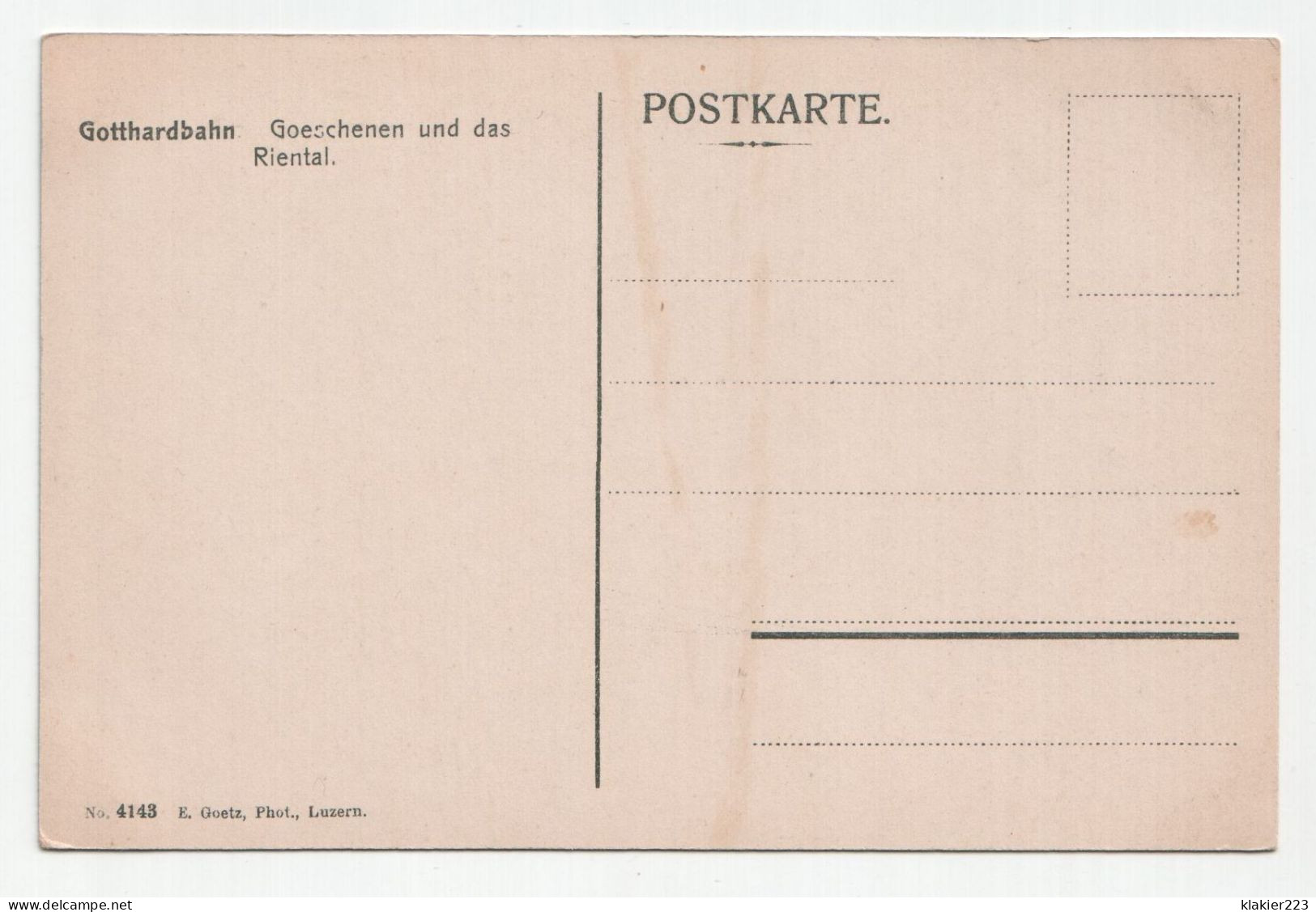 Gotthardbahn. Goeschenen Und Das Riental. - Göschenen