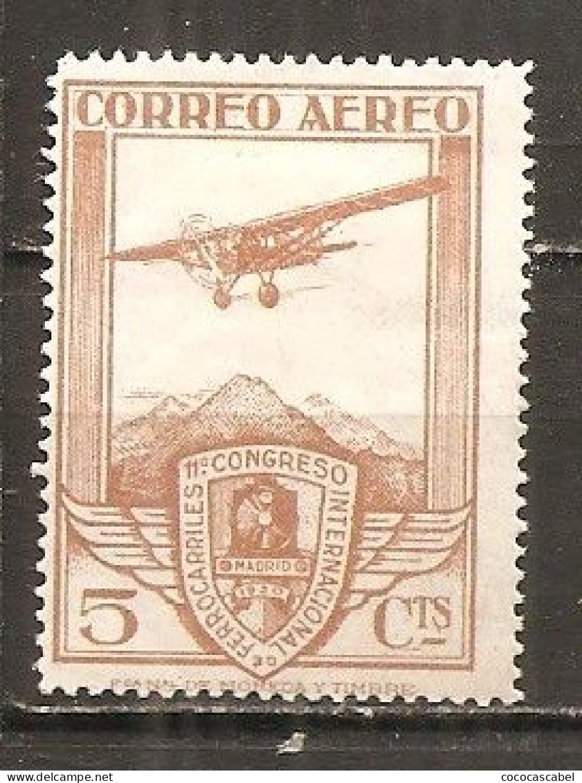 España/Spain-(MH/*) - Edifil  483 - Yvert  Aéreo 50 (pliegue) - Unused Stamps