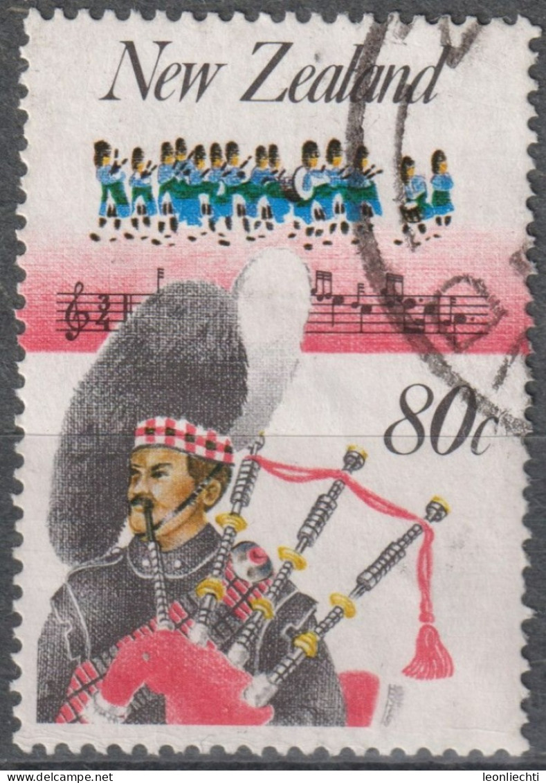 1986 Neuseeland ° Mi:NZ 976, Sn:NZ 859, Yt:NZ 940, Pipe Band - Gebraucht