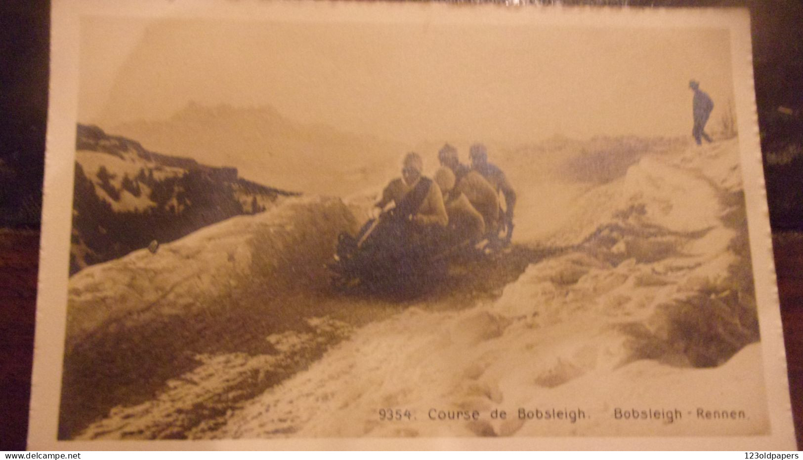 SUISSE - GRISONS - ST MORITZ - COURSE De BOBSLEIGH - TRES BELLE CARTE PHOTO 1913 - Saint-Moritz