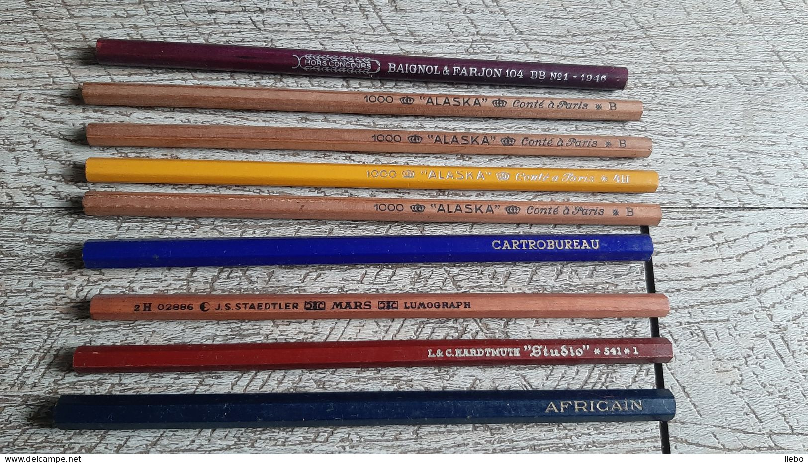 9 Crayons De Papier Neuf Alaska Conté Staedler Cartrobureau Baignol Farjon Africain Crayon - Otros & Sin Clasificación