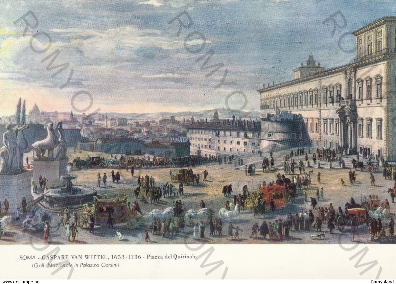 CARTOLINA  ROMA,LAZIO-GALL.NAZIONALE IN PALAZZO CORSINI-GASPARE VAN WITTEL 1653-1736 PIAZZA DEL QUIRINALE-NON VIAGGIATA - Exhibitions