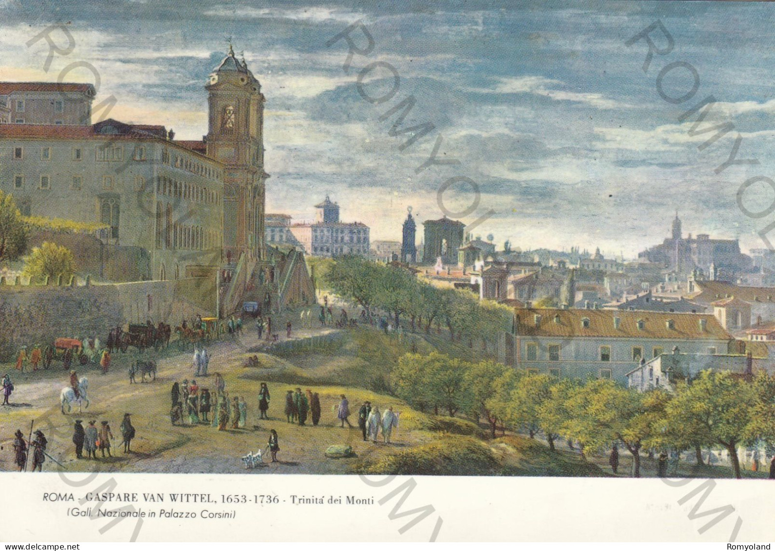 CARTOLINA  ROMA,LAZIO-GALL.NAZIONALE IN PALAZZO CORSINI-GASPARE VAN WITTEL 1653-1736 TRINITA DEI MONTI-NON VIAGGIATA - Ausstellungen