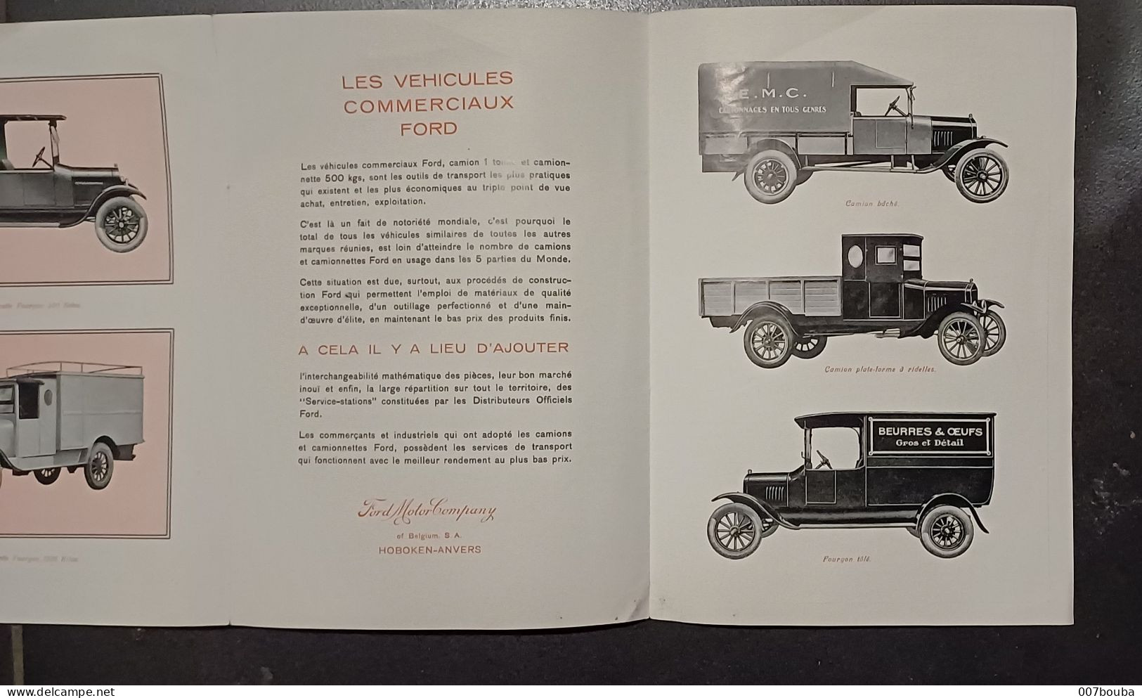 DÉPLIANT " FORD , LE CAMION UNIVERSEL" / FORD MOTOR Cie À HOBOKEN / PUBS BRASSERIES BORNHEM, LE PHARE,../ ANNÉES  +-1920 - Camion