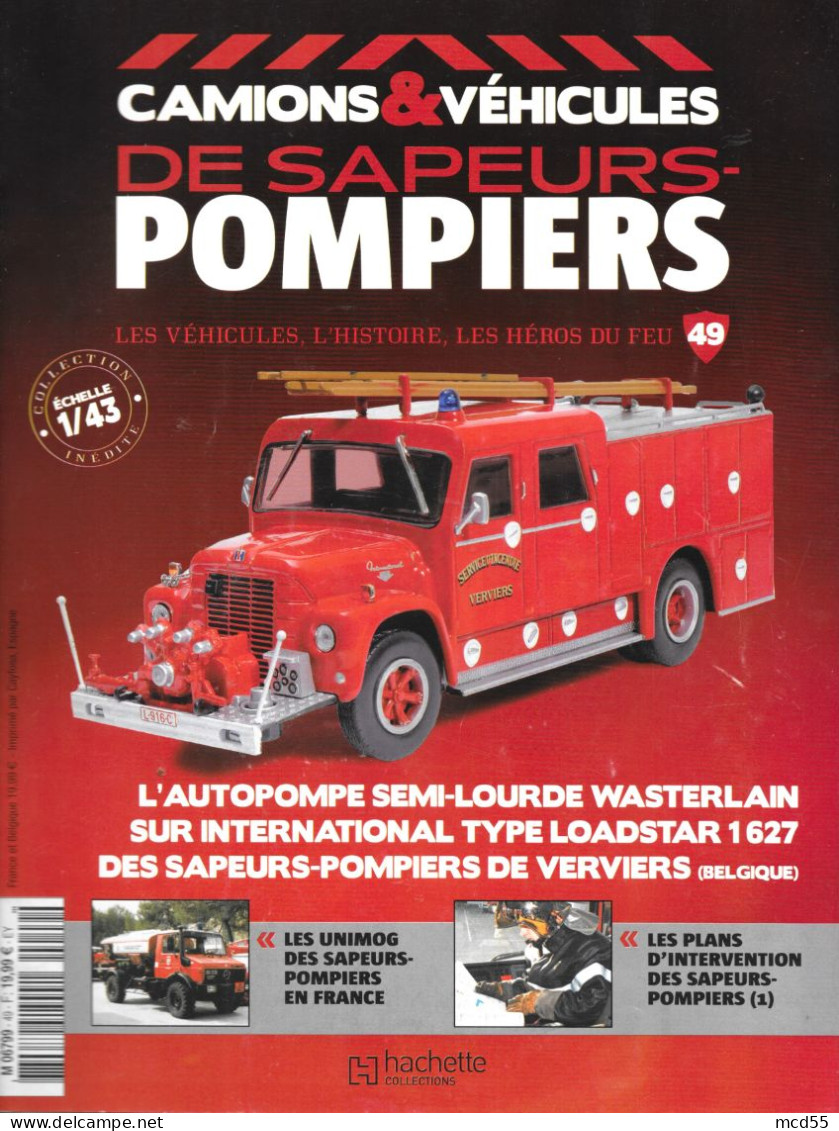 Fascicule Du Modèle Réduit 1/43 ( Autopompe Semi Lourde Wasterlain ) Des Sapeurs Pompiers De Verviers - Modellbau