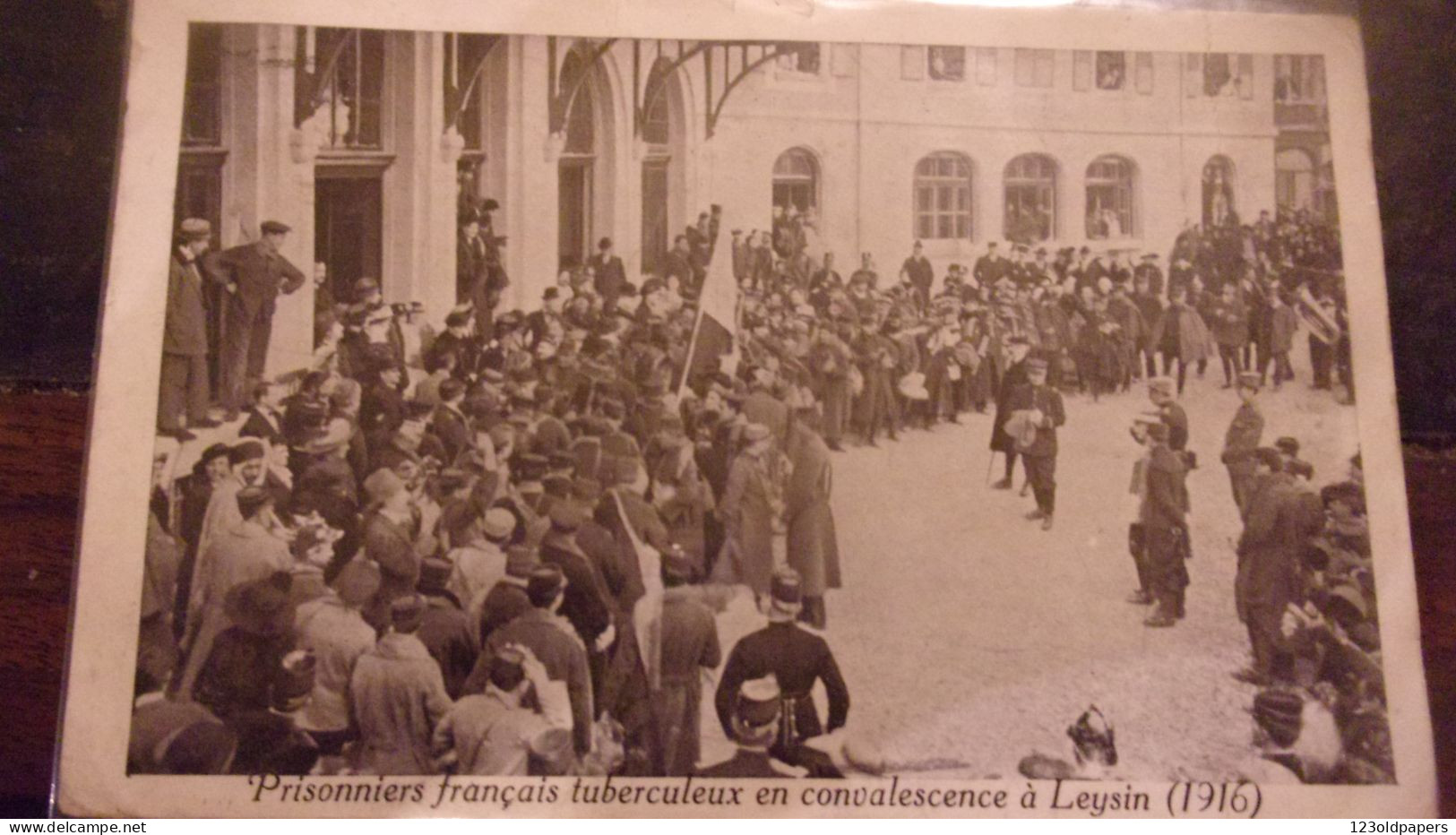 LEYSIN  Prisonniers Francais Tuberculeux En Convalescence à Leysin 1916 - Leysin