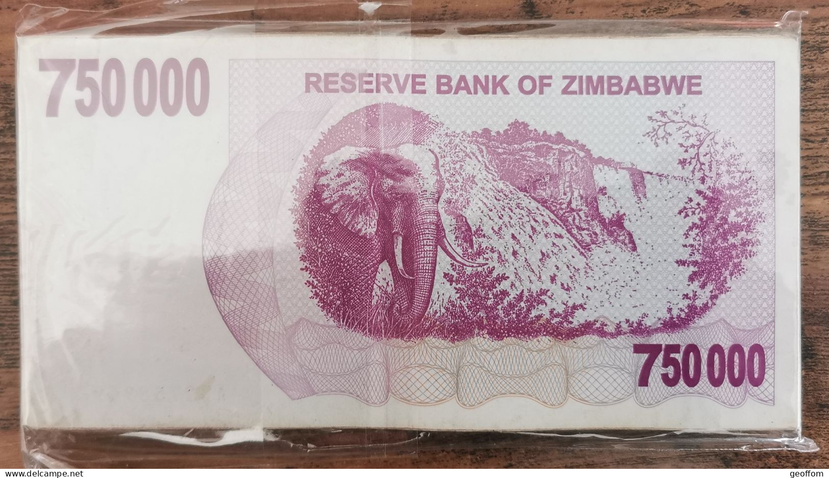 Bundle 100 Billets 750000 Dollars ZIMBABWE 2007 - 750.000 $ - 100 Pcs - Simbabwe