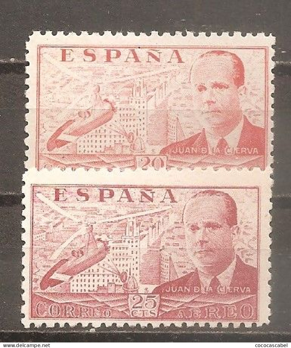 España/Spain-(MH/*) - Edifil  940-41 - Yvert  Aéreo 217-18 - Unused Stamps