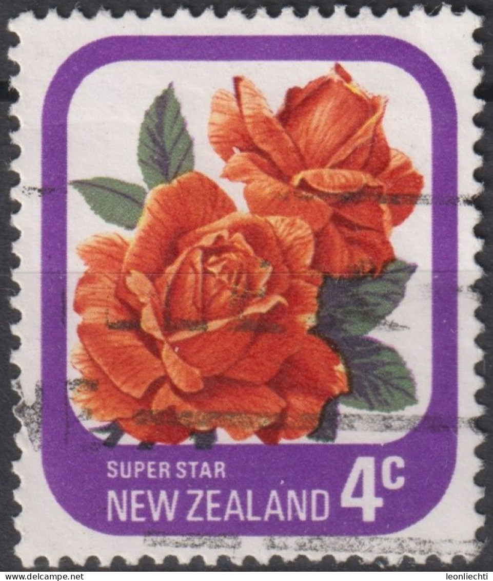 1975 Neuseeland ° Mi:NZ 670C, Sn:NZ 587, Yt:NZ 648, Rose "Super Star" - Gebraucht