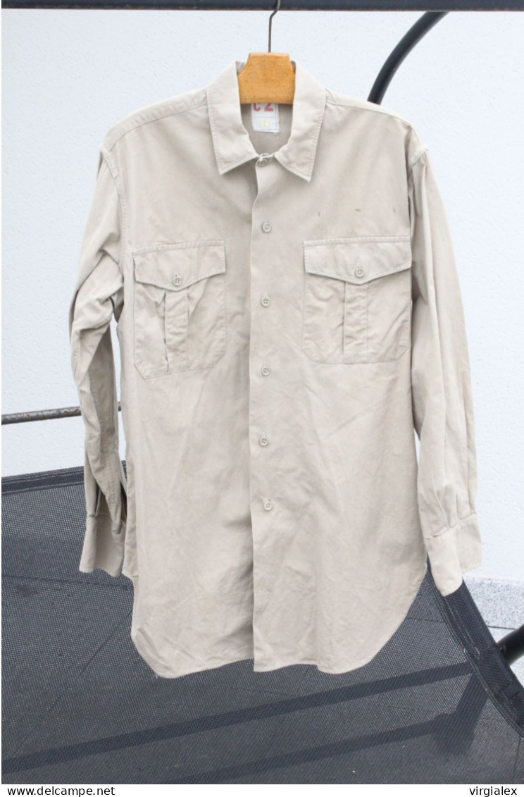 Chemise Militaire Française Modèle 1948 Proche Modèle US Ww2 Chino - Militaria Uniforme Guerre Indochine - Uniformes