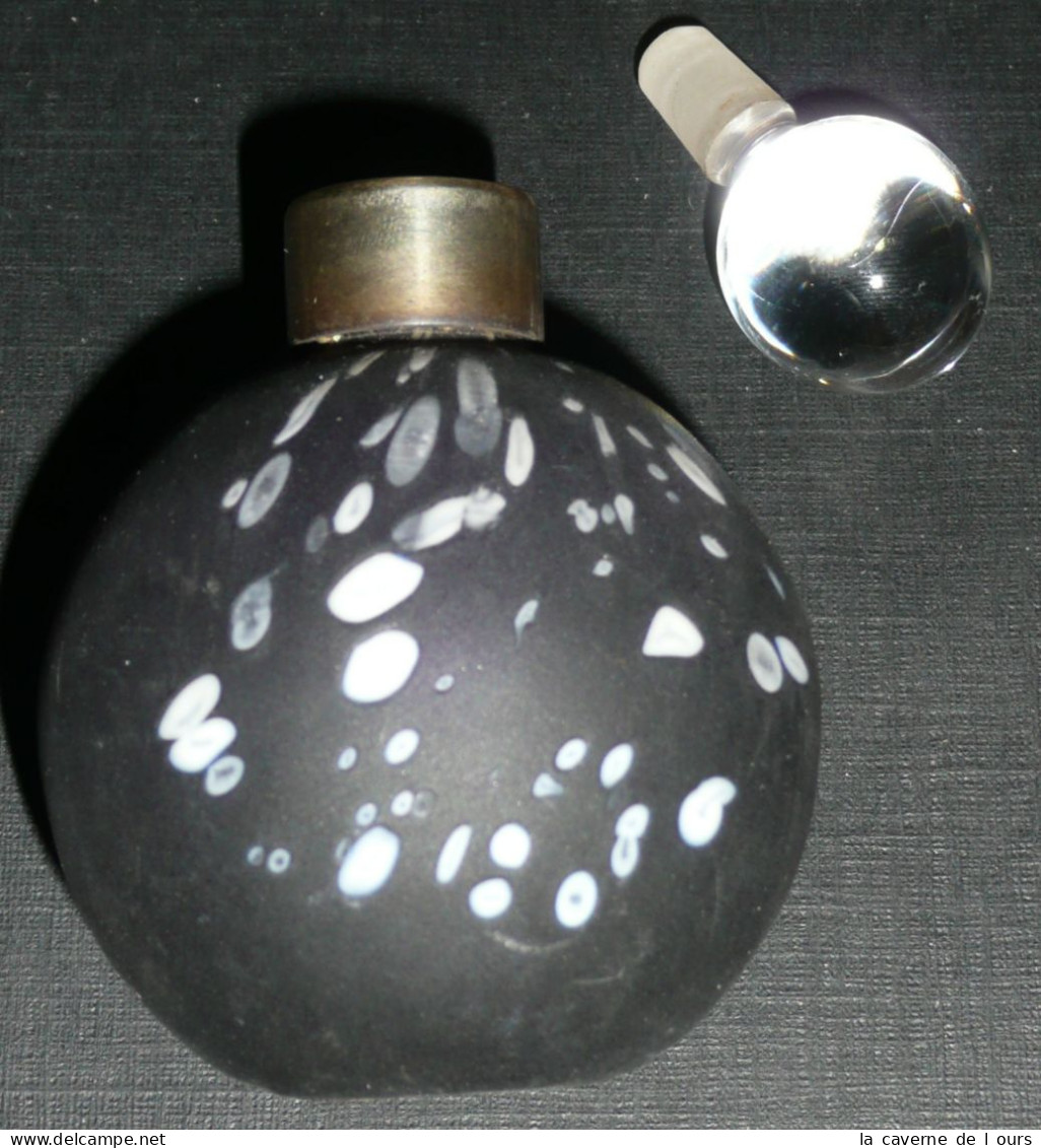 Rare Flacon De Parfum En Verre/cristal Dégagé à L'acide, STEPHENS Bleu Nuit - Bottles (empty)
