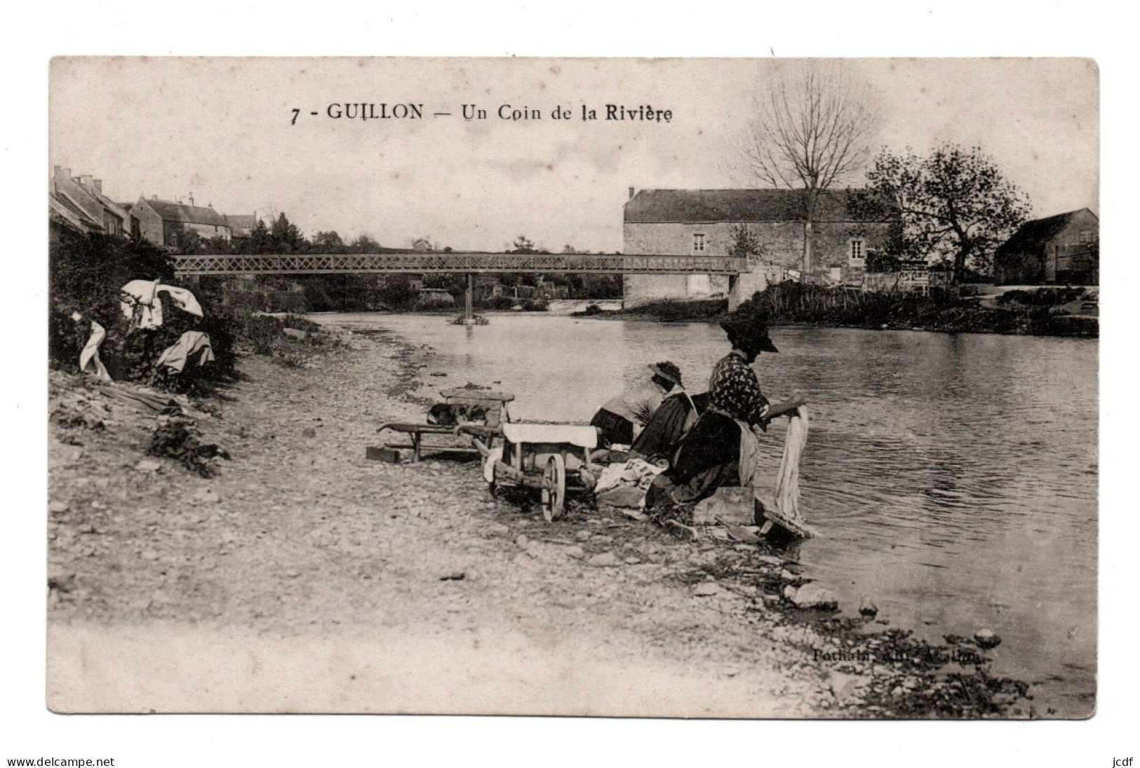 89 GUILLON - Un Coin De La Rivière N° 7 - Edit Pothain - Lavandières Au Bord Du Serein - Env Avallon - Guillon