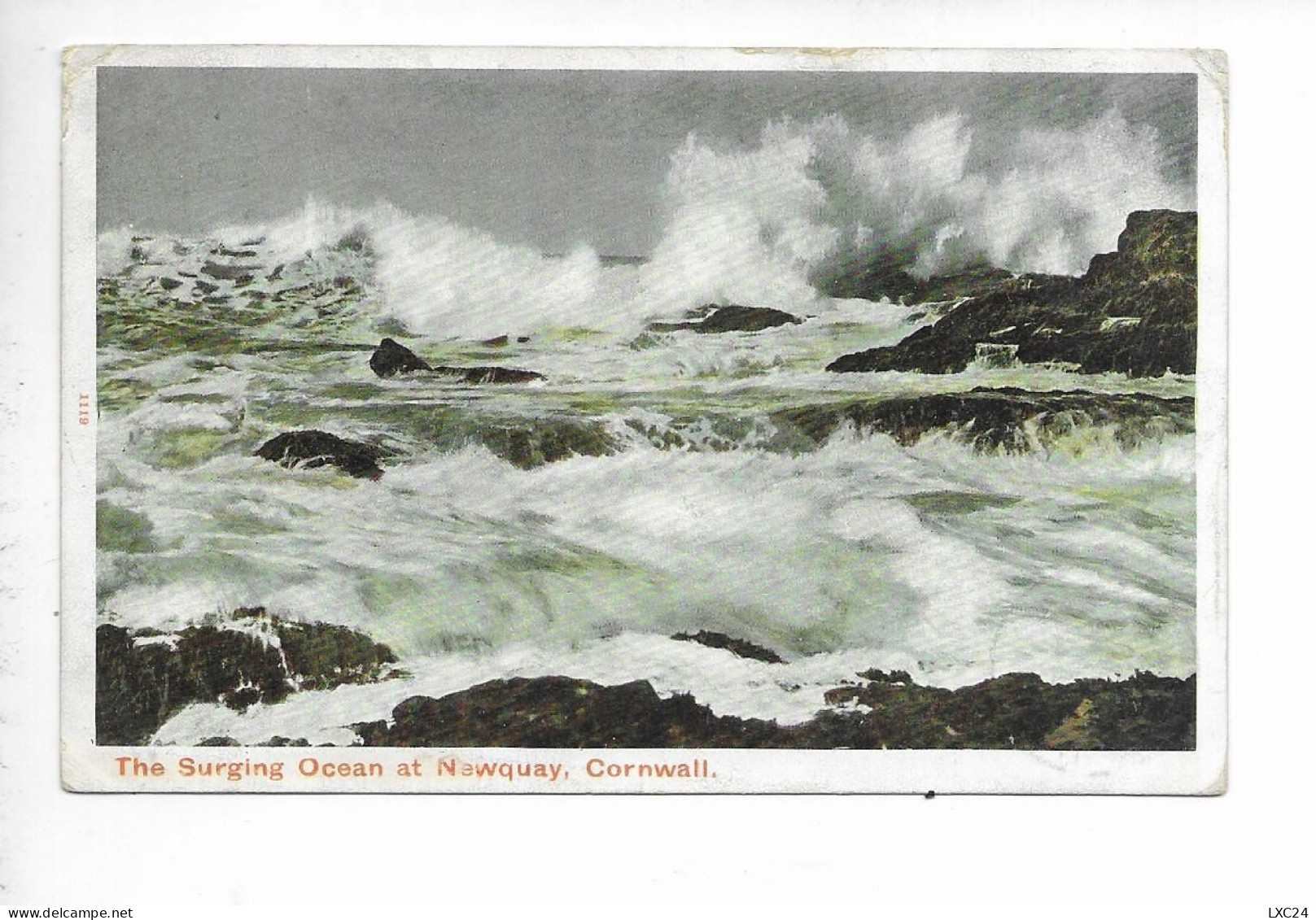 THE SURGING OCEAN AT NEWQUAY. - Newquay