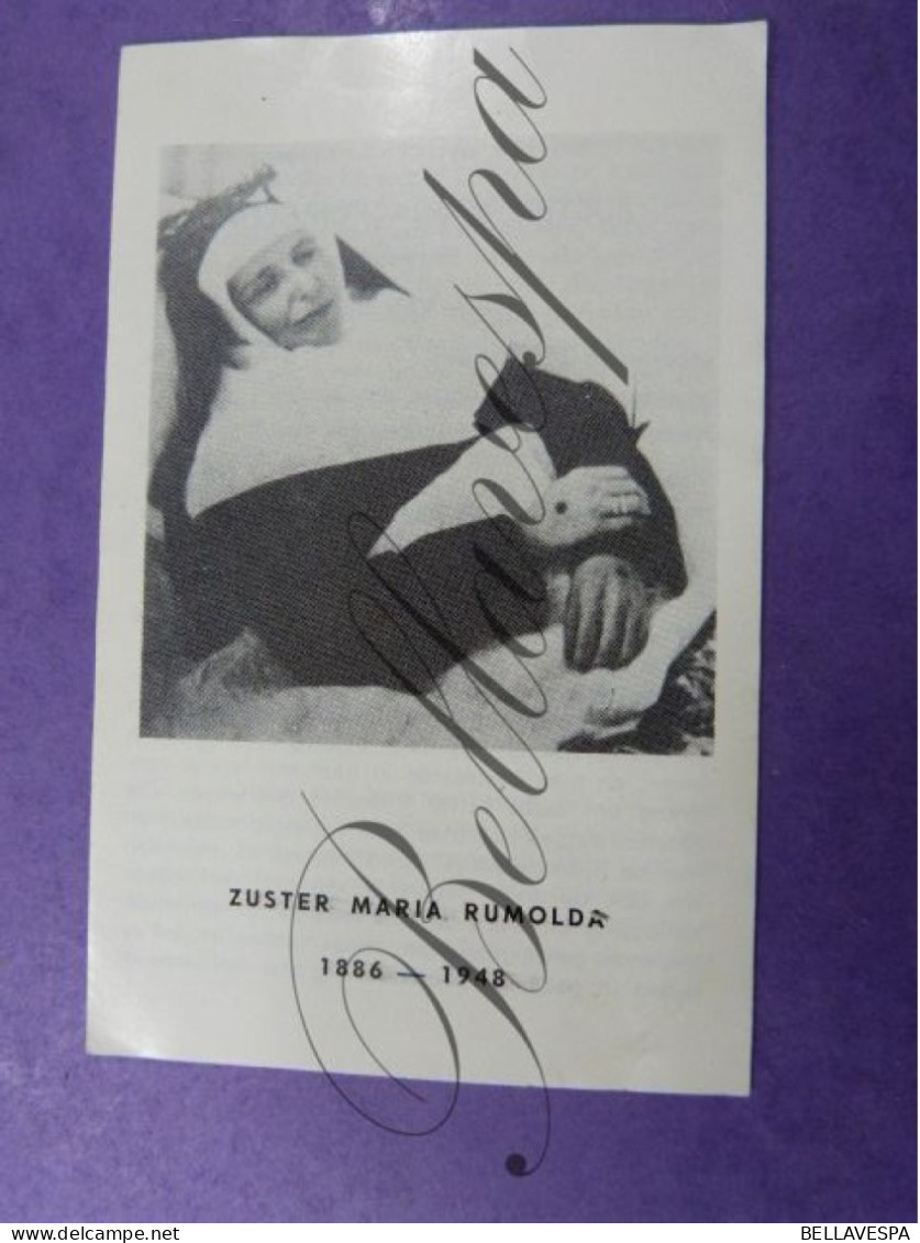 Zuster Maria Rumolda -MARIA VAN BEEK Zondereigen 1886- Fransicanessen Herentals-1948 / Stigma - Images Religieuses